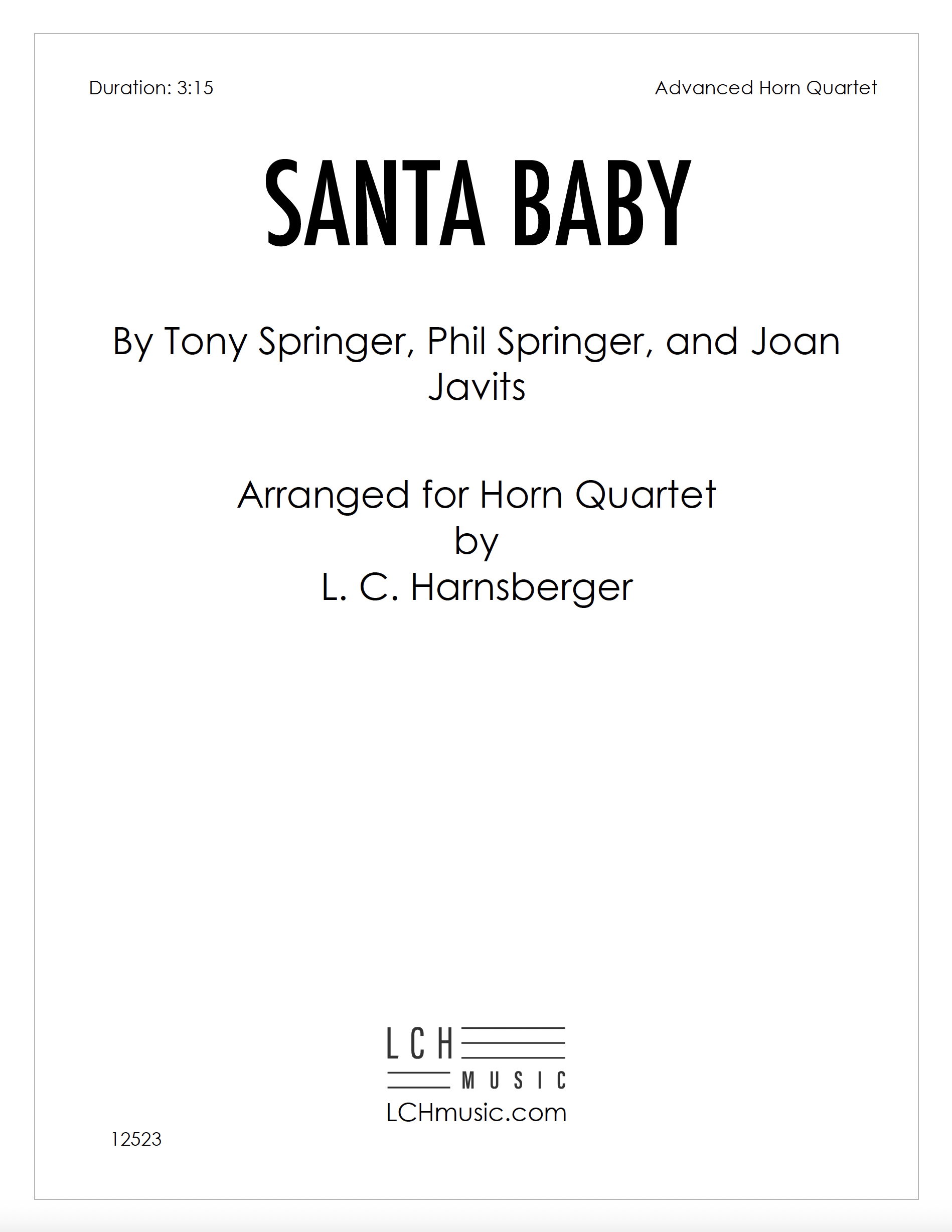 Santa Baby Horn Quartet Cover Scan.png